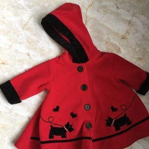 Starting Out Red Fleece Swing Jacket, Size 12mo